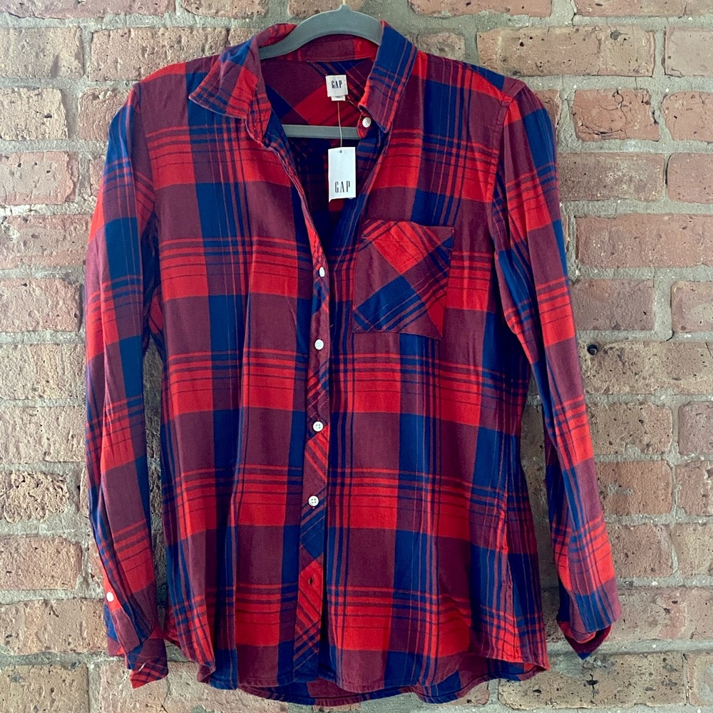 Gap Button Up Plaid Shirt